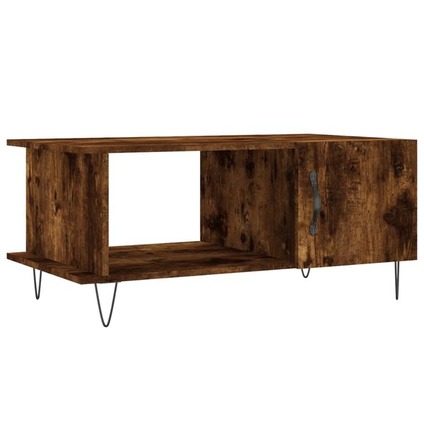 vidaXL Table basse chêne fumé 90x50x40 cm bois d'ingénierie