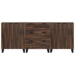 vidaXL Ensemble de mobilier de salle de bain 3 Pièces Marron Large