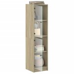 vidaXL Buffet avec portes en verre chêne sonoma 35x37x142 cm