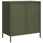 vidaXL Buffet vert olive 68x39x73 5 cm acier laminé à froid