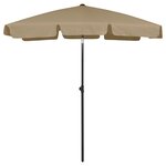 vidaXL Parasol de plage taupe 180x120 cm