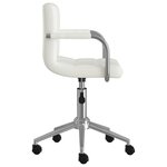 vidaXL Chaise de bureau pivotante Blanc Similicuir