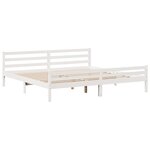 vidaXL Lit bibliothèque sans matelas blanc 200x200 cm bois pin massif