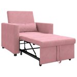 vidaXL Canapé Lit Simple Rose clair 90 x 165 x 87 cm Velours