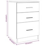 vidaXL Table de chevet Gris béton 40x40x63 cm bois d’ingénierie