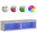 vidaXL Meubles TV avec lumières LED 2 Pièces gris béton 60x30x30 cm
