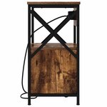 vidaXL Cabinet de chevet Chêne fumé 40 x 31 x 60 cm Bois d'ingénierie