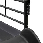 vidaXL Lit superposé pour enfants avec toboggan Noir et anthracite