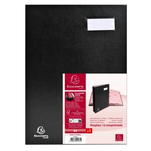 Parapheur DIRECTION 16 Compartiments - Noir EXACOMPTA