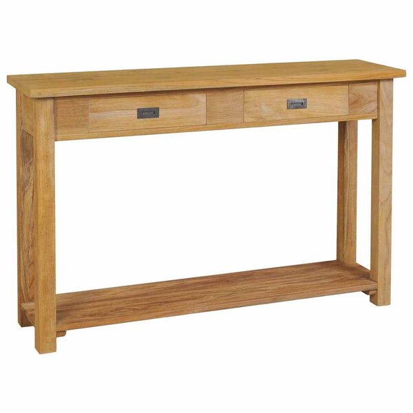 vidaXL Table console teck massif 120x30x80 cm