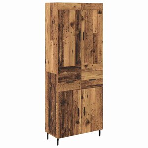 vidaXL Haut Armoire avec tiroir 2 Pièces Bois ancien Bois d'ingénierie
