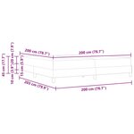 vidaXL Lit à ressorts avec matelas Marron foncé 200 x 200 cm tissu