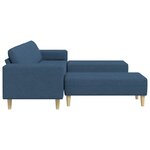vidaXL Ensemble de Canapés Bleu tissu