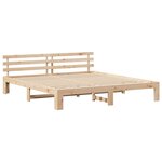 vidaXL Cadre de lit Marron 180 x 200 cm Bois de pin massif
