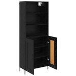 vidaXL Haut Armoire Chêne noir 69 5 x 34 x 180 cm Bois d'ingénierie