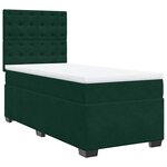 vidaXL Sommier à lattes de lit avec matelas Vert foncé 90x200 cm