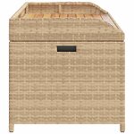 vidaXL Banc de rangement mélange beige résine tressée et bois d'acacia