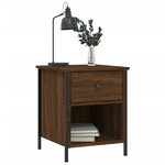 vidaXL Tables de chevet 2Pièces chêne marron 40x42x50cm bois d'ingénierie