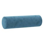 vidaXL Canapé 2 places avec oreillers décoratifs bleu 120 cm velours