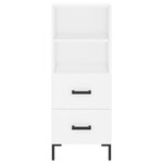 vidaXL Buffet haut Blanc 34 5x34x180 cm Bois d'ingénierie