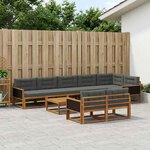 vidaXL Ensemble de canapés d'extérieur 9 Pièces Naturel et Anthracite