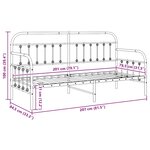 vidaXL Cadre de lit de jour avec tête de lit Blanc 80 x 200 cm Acier