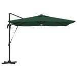 vidaXL Parasol Roma Vert 286 x 285 x 270 cm Aluminium et polyester