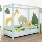 Lit cabane enfant BUNKY 90 x 180 bleu clair