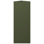 vidaXL Jardinières 2 Pièces vert olive triangulaire 30x26x75 cm acier