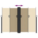 vidaXL Auvent latéral rétractable beige 180x1000 cm