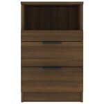 vidaXL Tables de chevet 2 Pièces Chêne marron Bois d'ingénierie