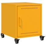 vidaXL Tables de chevet 2 Pièces jaune moutarde 36x39x43 5 cm acier