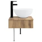 vidaXL Basin de lavage mural Chêne artisanal 40 x 41 x 40 5 cm