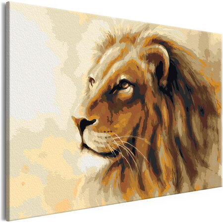 Tableau à peindre par soi-même - lion king l x h en cm 60x40