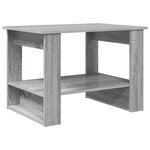 vidaXL Table basse Gris Sonoma 72 x 50 x 50 cm Bois d'ingénierie