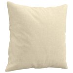 vidaXL Canapé 2 places avec oreillers décoratifs crème 120 cm tissu