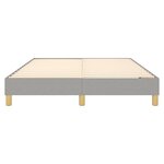 vidaXL Cadre de lit à ressorts gris clair 140x190 cm tissu