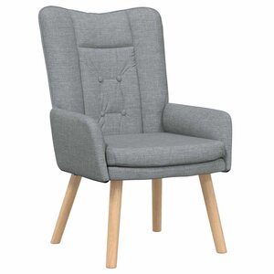 vidaXL fauteuil Gris clair 63 x 67 x 94 cm Tissu et contreplaqué