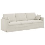 vidaXL Canapé Crème 228 x 78 x 80 cm Velours