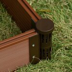 Carré potager de jardin dim. 100l x 50l x 15h cm panneaux modulables hdpe marron