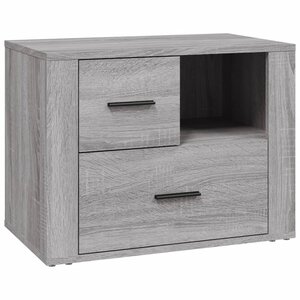 vidaXL Table de chevet Sonoma gris 60x36x45 cm Bois d'ingénierie