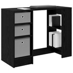 vidaXL Bureau Chêne noir Bois d'ingénierie 100 x 40 x 75 cm