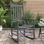 vidaXL Chaises à bascule sièges incurvés lot de 2 gris peuplier massif
