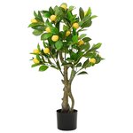 vidaXL Citronnier artificiel 234 feuilles 90 cm vert