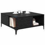 vidaXL Table basse Chêne noir 80 x 80 x 36 5 cm Bois d'ingénierie