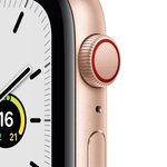 Apple Watch SE GPS + Cellular, 44mm Boîtier en Aluminium Or avec Bracelet Sport Prune