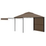 vidaXL Belvédère et double toits étentus 3x3x2 75 m Taupe 180g/m²