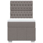 vidaXL Sommier à lattes de lit avec matelas Taupe 80x200 cm Tissu