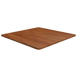 vidaXL Dessus de table carré Marron foncé70x70x1 5cm Bois chêne traité