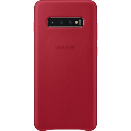 Samsung coque en cuir s10+ rouge bordeaux